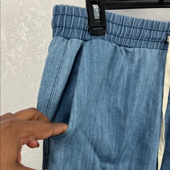 Three Bird Nest Women’s So Comfy Wide Leg Denim Pant Sz M Light Blue Boho Chic - Picture 6 of 8